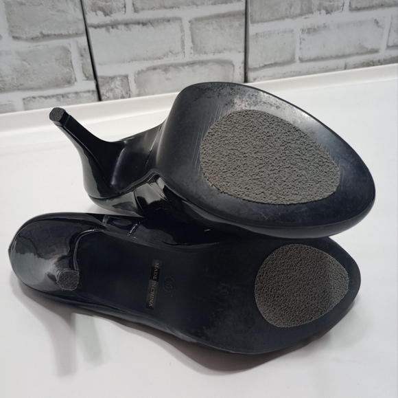 Women’s Heels Red Circle Black Pointy Pumps 10M - Picture 15 of 15